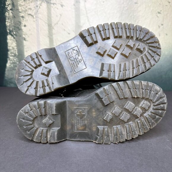 Dr Martens Gomez Combat Ankle Boots Black Moldova Leather Studded US 7 RARE - Picture 9 of 12